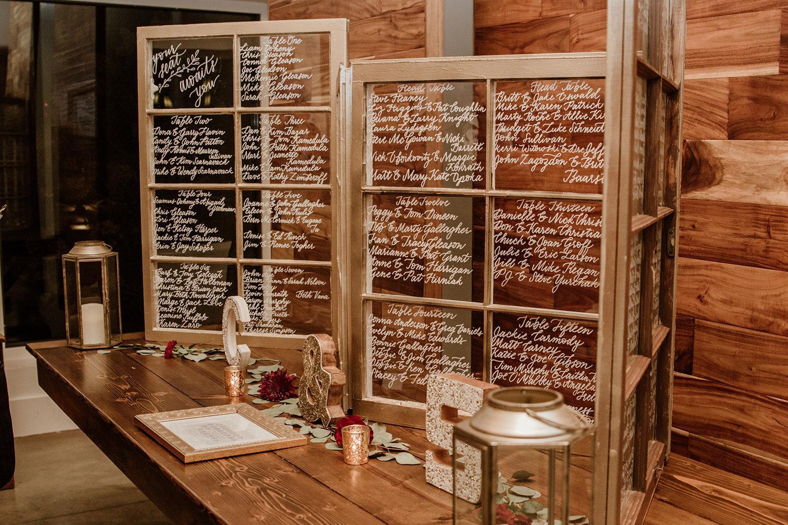 Winter Romance - Vintage Window Seating Chart, image size:1600x1067