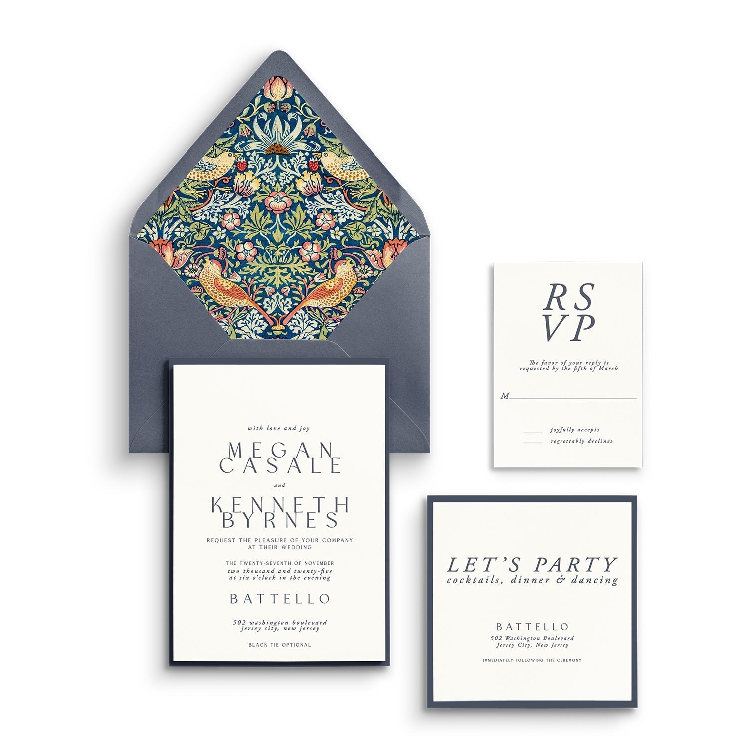 Three-Piece Wedding Invitation Suites - Lively House & Home