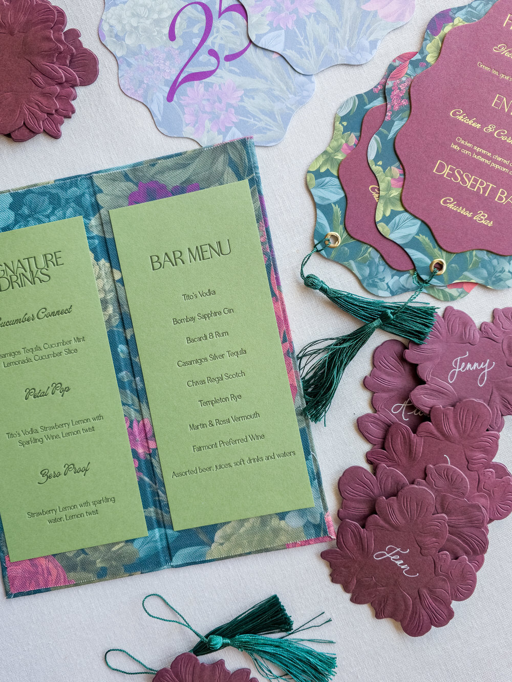 Sculpted Embossed Wedding Details