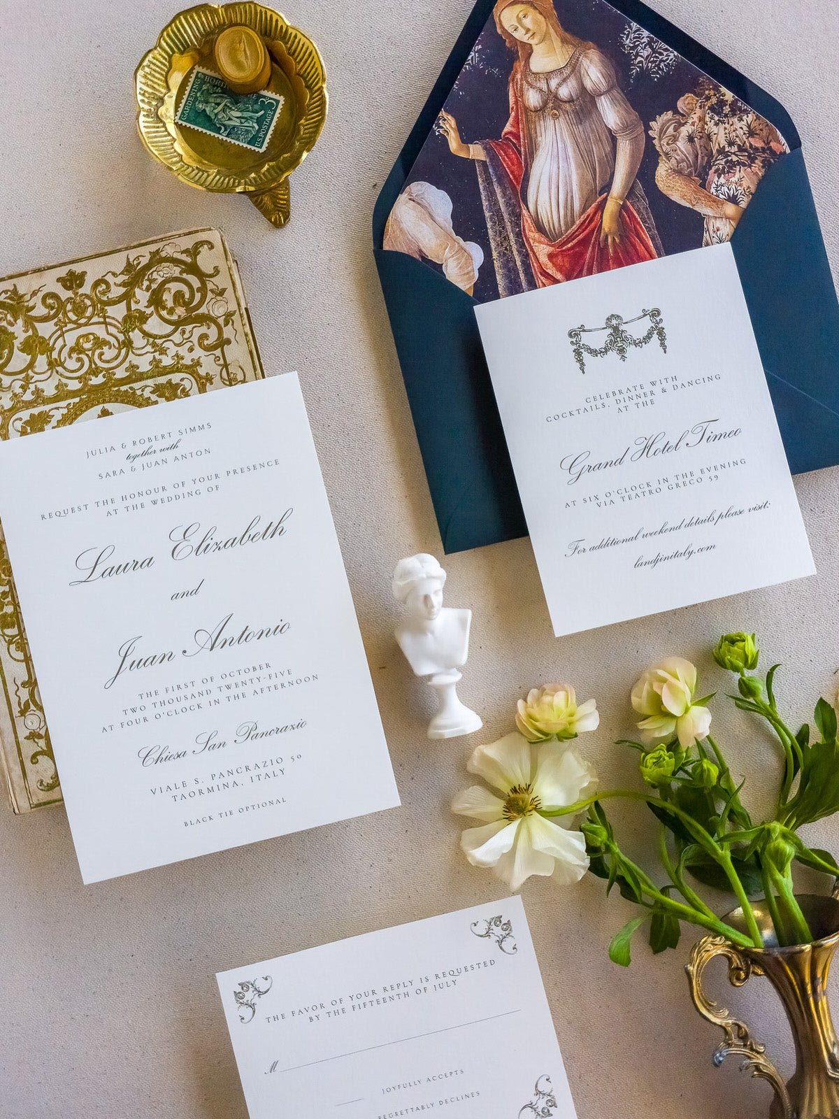 Italian Angel Wedding Invitations - Two - Piece - Lively House & Home - Wedding Invitations