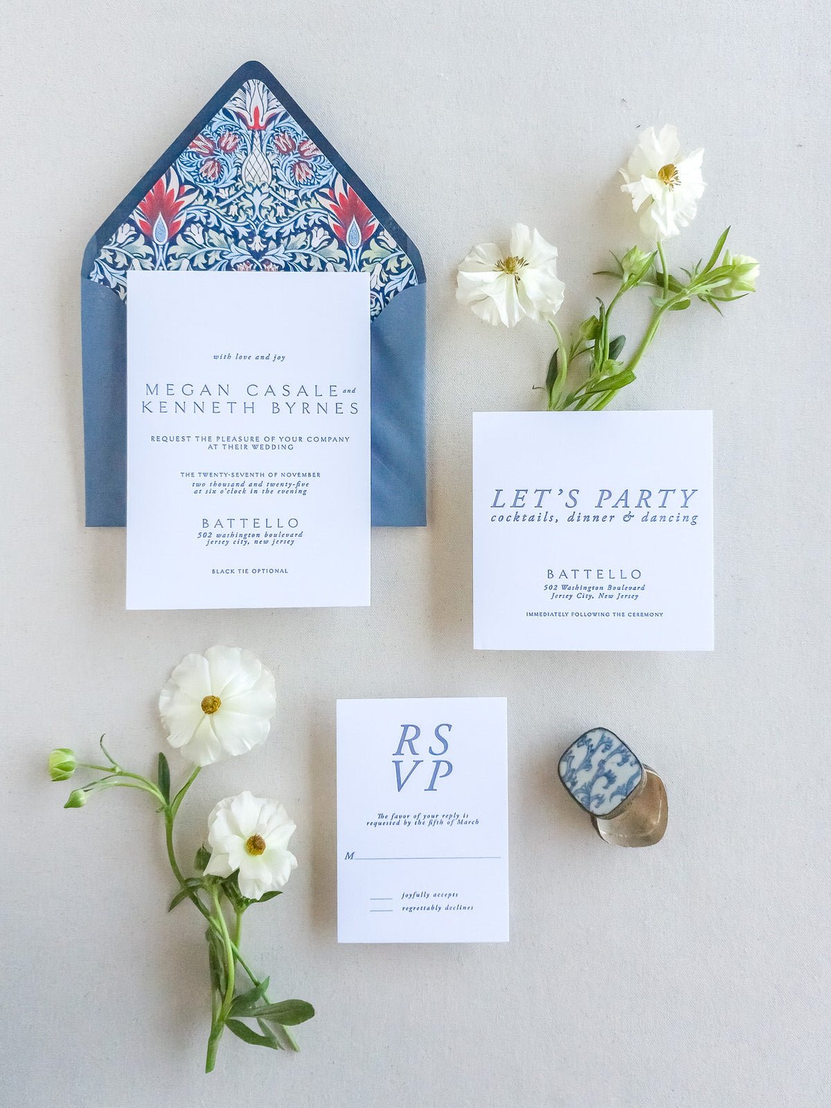 Modern and Colorful Wedding Invitations - Two - Piece - Lively House & Home - Wedding Invitations