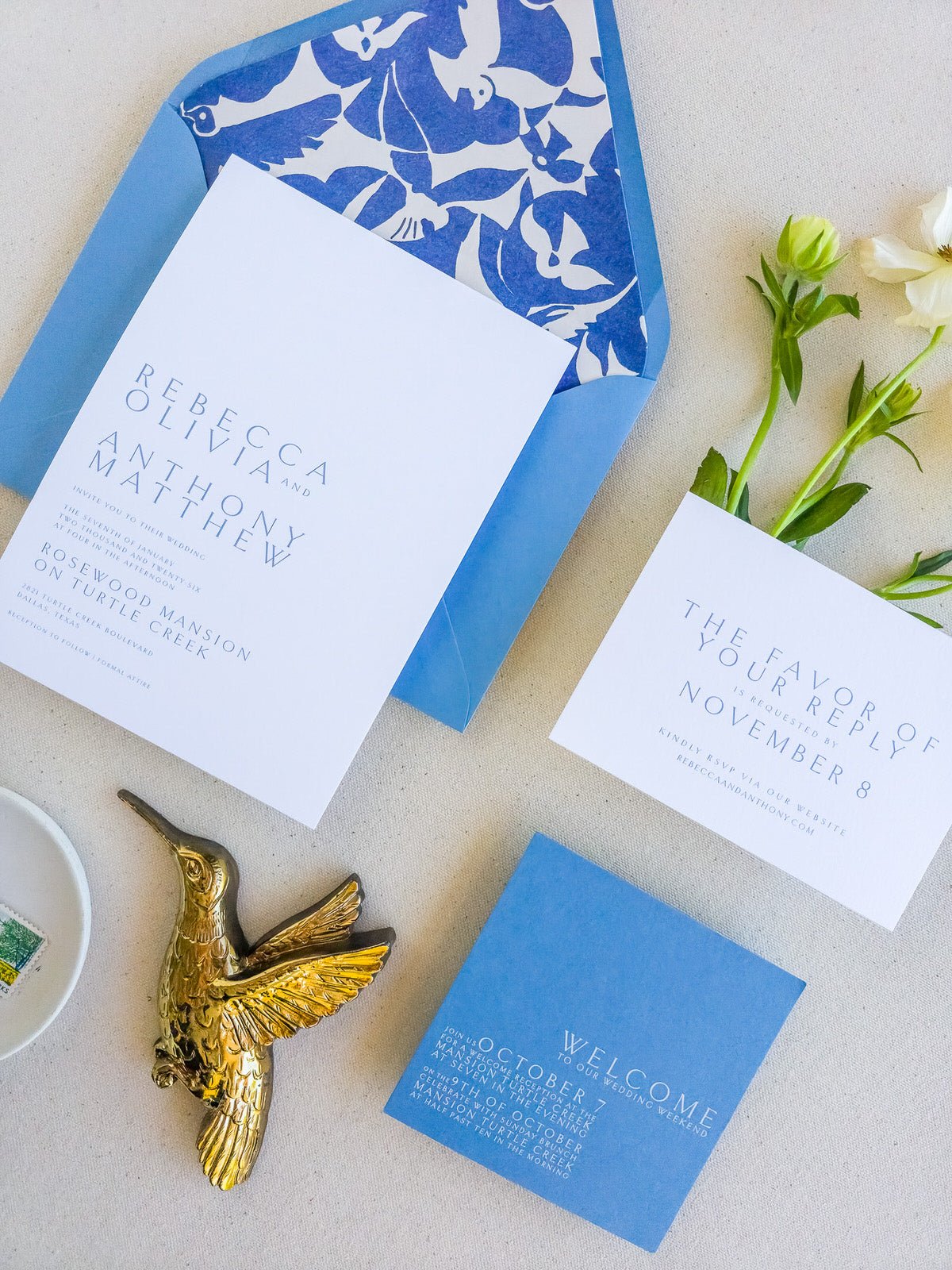 Modern Wedding Invitations - Two - Piece - Lively House & Home - Wedding Invitations