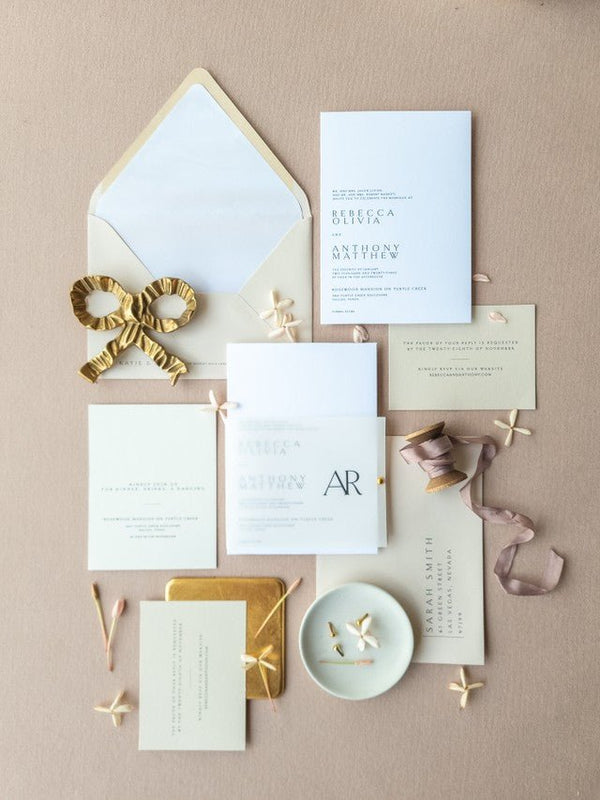 Modern Wrap Wedding Invitations - Lively House & Home