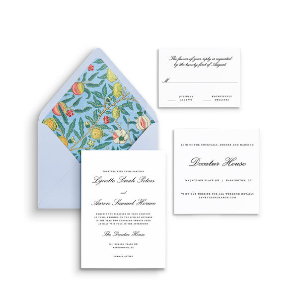 Classic Script Wedding Invitation - Lively House & Home - Wedding Invitations