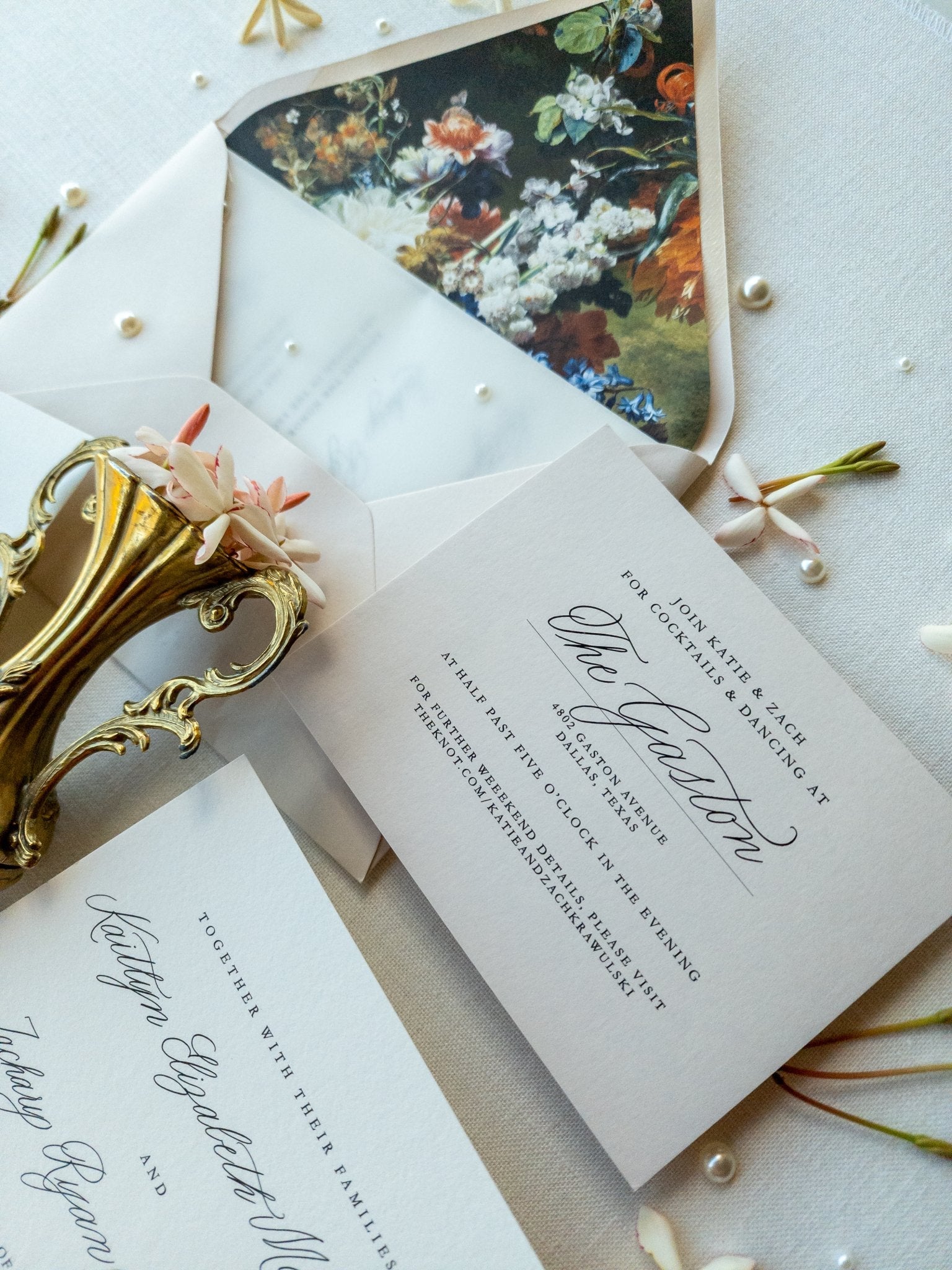 Classic Pearl Wedding Invitations – Lively House & Home