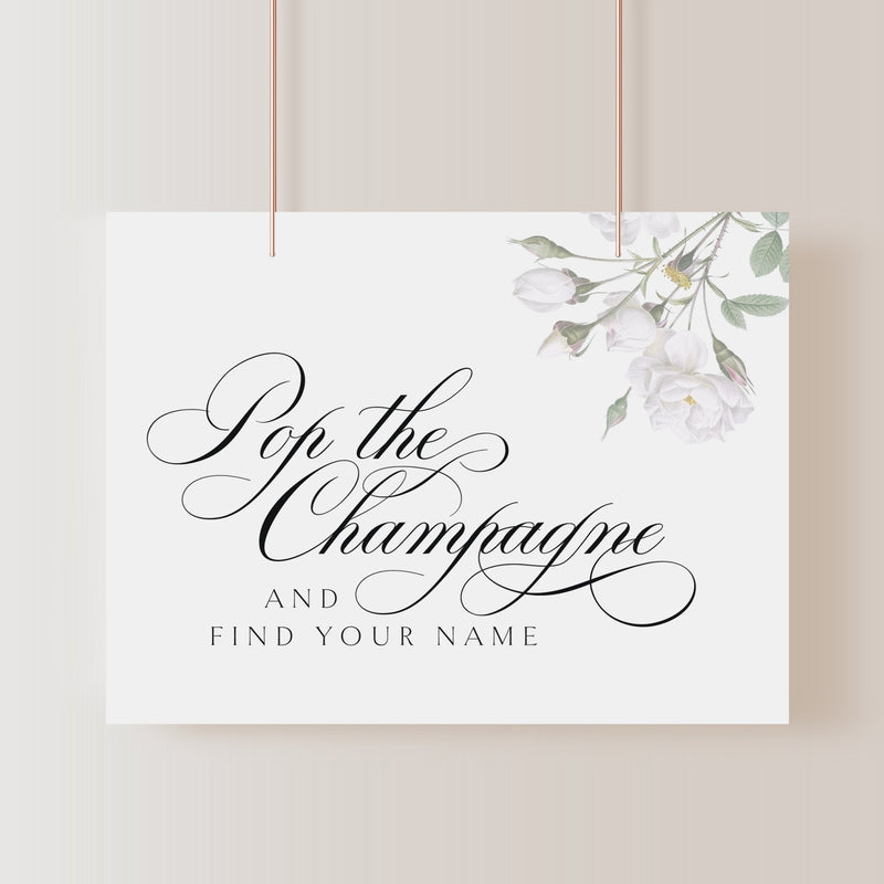 Pop the Champagne Sign - Lively House & Home - Wedding Sign