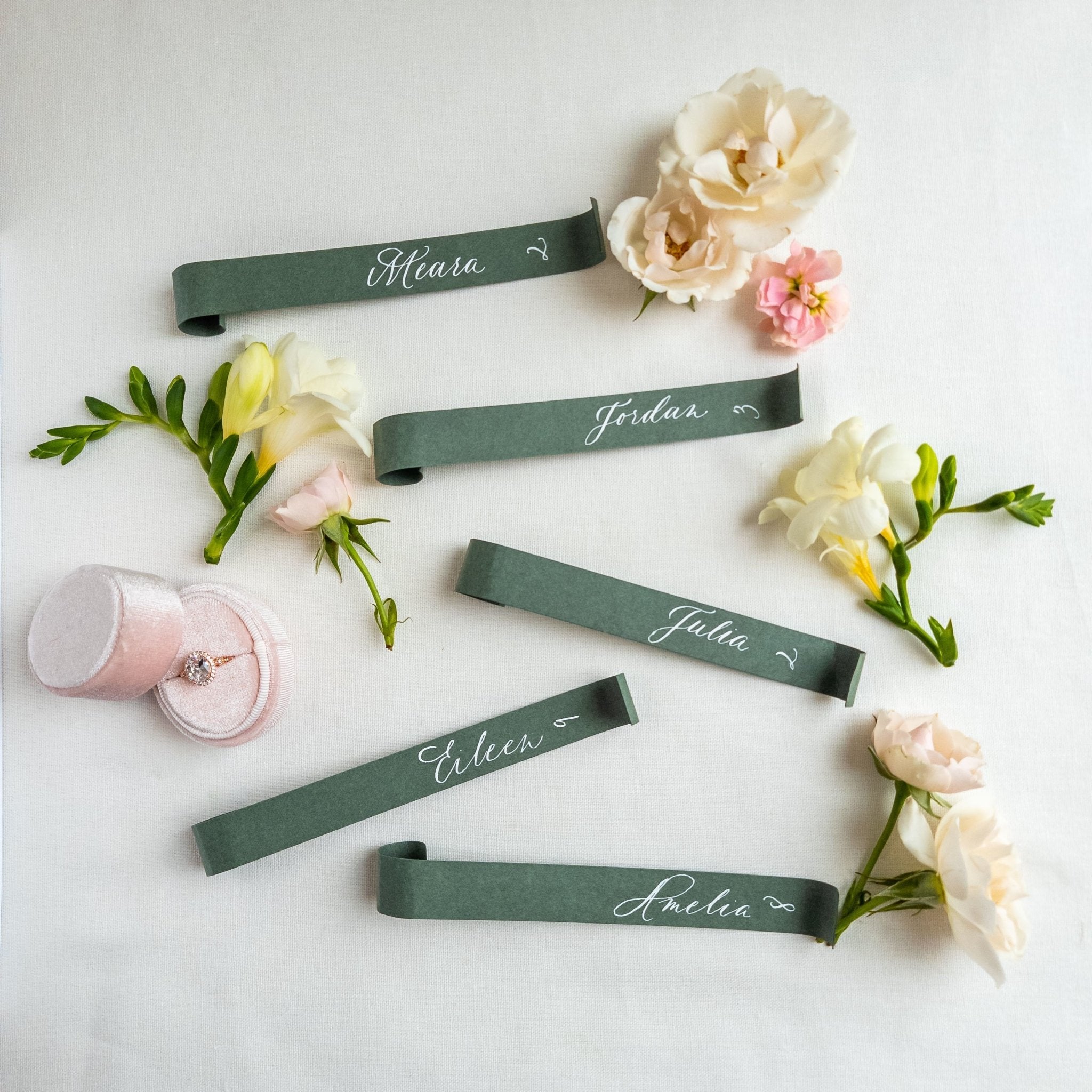 Scroll Place Cards for Champagne Wall - Lively House & Home - Place Cards