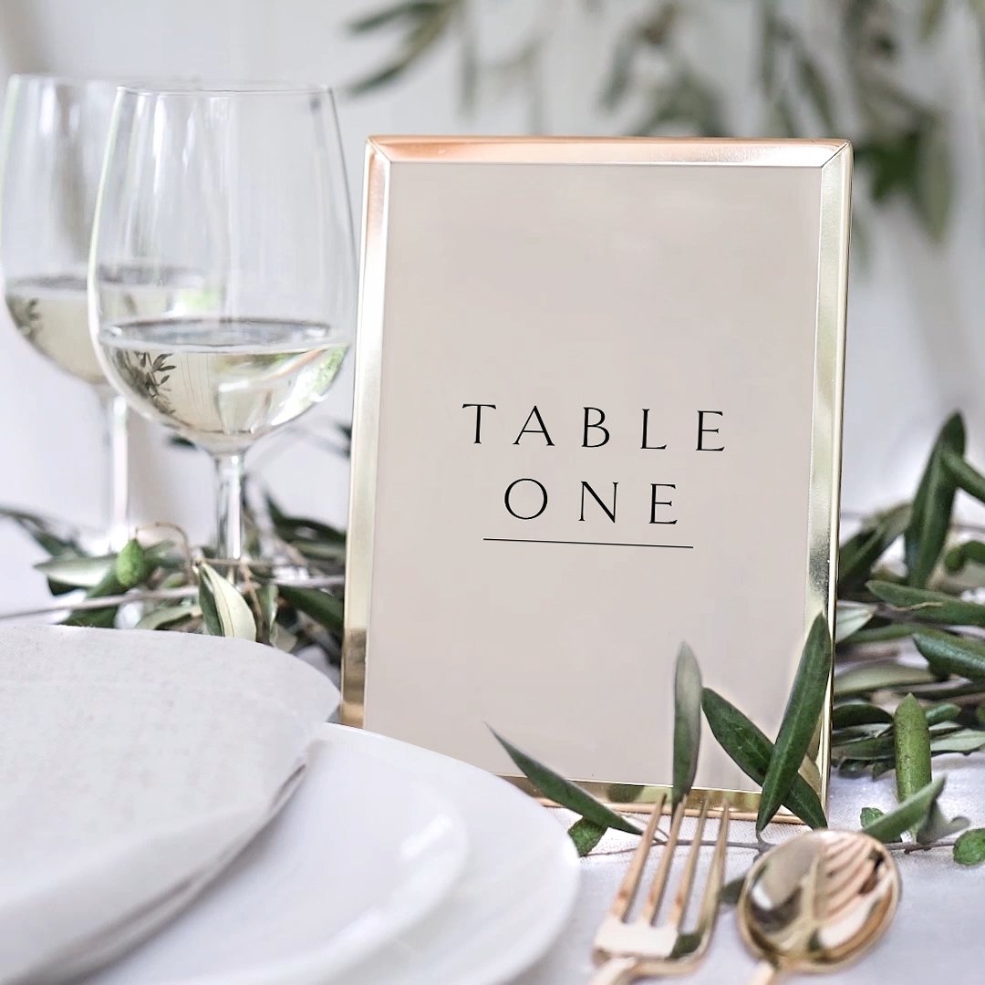Wedding Table Number Cards